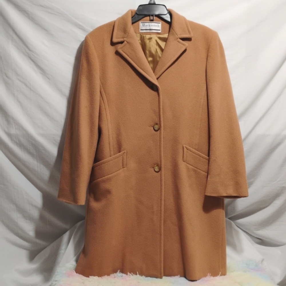 (D-14) SALE! Mackintosh New England Wool Camel Vintage Coat